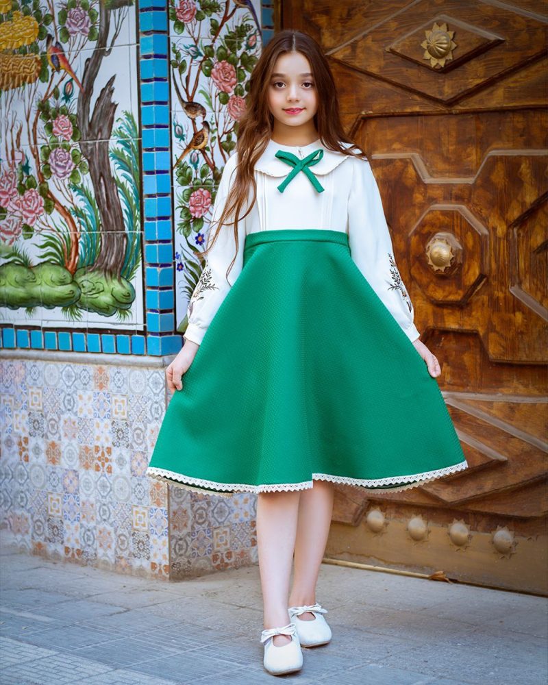 پیراهن نوجوان دخترانه طرح دیانا(9تا15سال) - Image 5