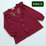 شومیز دخترانه گلدوزی طرح انار(6 تا 13 سال) - Image 6