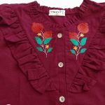 شومیز دخترانه گلدوزی طرح انار(6 تا 13 سال) - Image 3