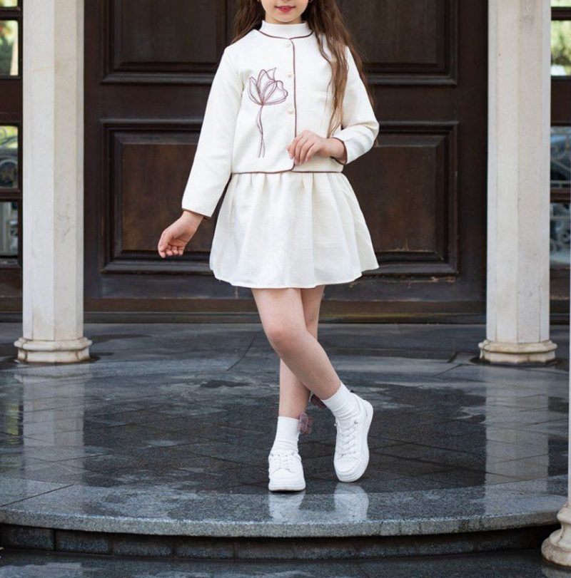 کت دامن و تاپ دخترانه طرح ژاله(6تا11سال) - Image 5