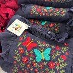 پیراهن دخترانه گلدوزی طرح مرجان(3 تا 9سال)