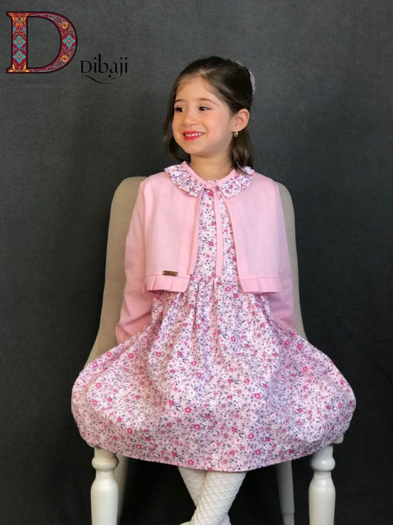 کت سارافون صورتی طرح نوشین(2تا5سال) - Image 5