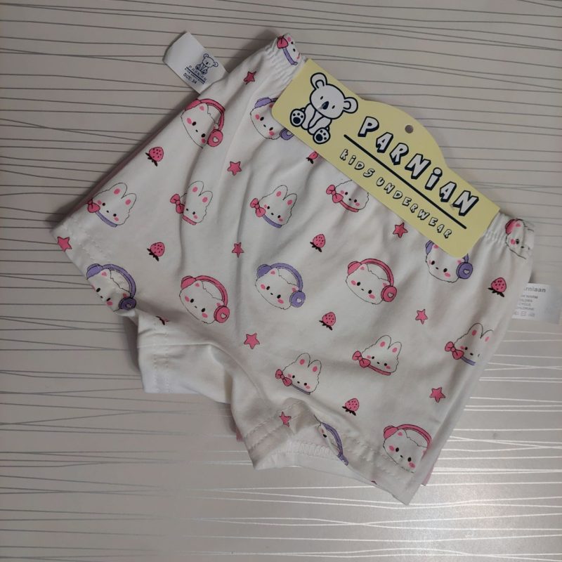 شورت پادار دخترانه طرح خرگوش پک دوعددی (2تا10سال) - Image 4