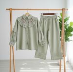 تونیک شلوار گلدوزی شده دخترانه طرح مائده(8تا12سال) - Image 3
