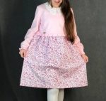 پیراهن یقه گیپور دخترانه طرح مهگل(6تا13سال) - Image 3