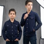 کت کتان تک سرمه ای طرح احسان(9 تا 13سال)