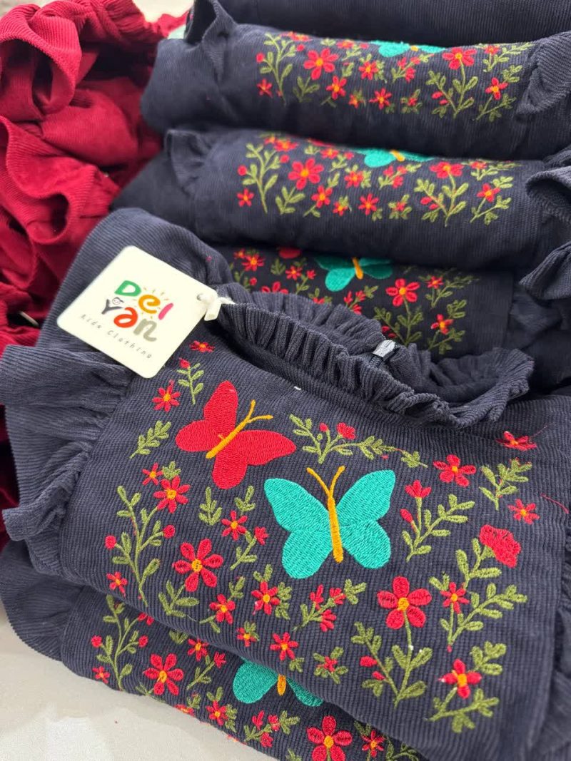 پیراهن دخترانه گلدوزی طرح مرجان(3 تا 9سال) - Image 6