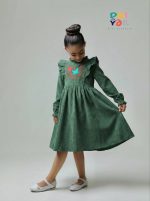 پیراهن دخترانه گلدوزی طرح مرجان(3 تا 9سال) - Image 5