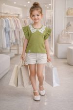 تیشرت یقه گیپور دخترانه طرح مهرانا(2 تا 10 سال) - Image 12