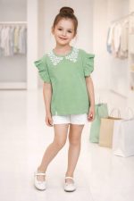 تیشرت یقه گیپور دخترانه طرح مهرانا(2 تا 10 سال) - Image 10