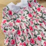 پیراهن مخمل کبریتی دخترانه طرح نجمه(3تا 10سال)