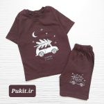 تیشرت شلوارک پسرانه طرح کاج(2تا9سال) - Image 5
