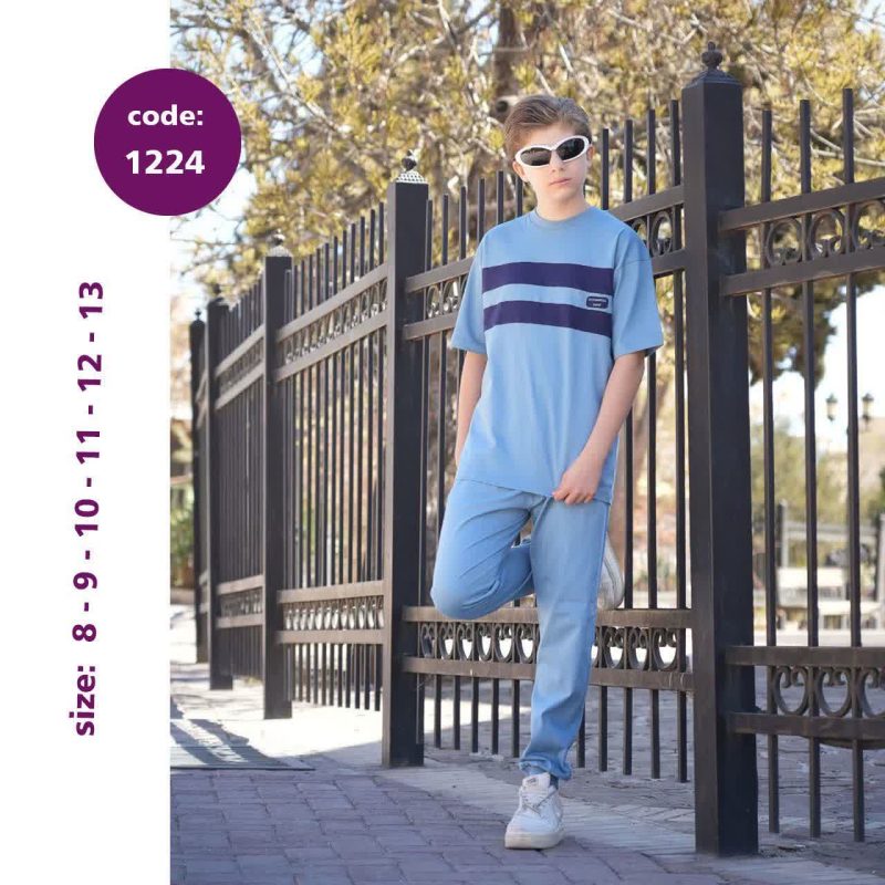 تیشرت شلوار پسرانه طرح کارن(8تا 13سال) - Image 6