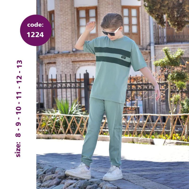 تیشرت شلوار پسرانه طرح کارن(8تا 13سال) - Image 7