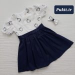 پیراهن نخی دخترانه طرح سایه(۳ تا ۹ سال)