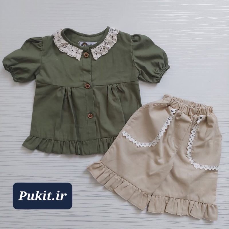 شومیز شلوارک دخترانه طرح مرجان (1/5 تا 9سال ) - Image 5