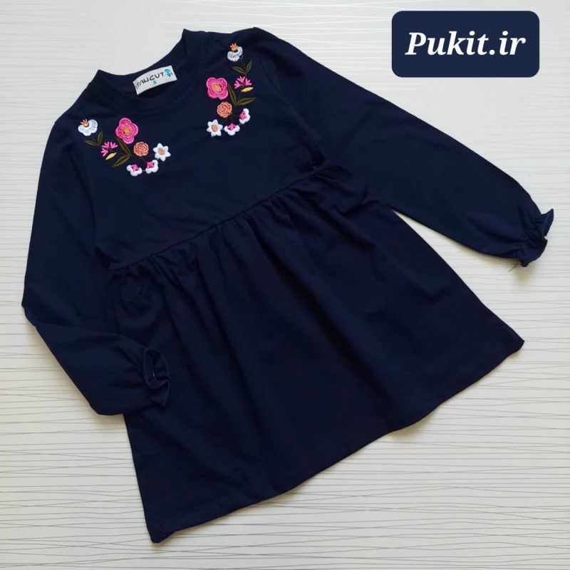 پیراهن گلدوزی شده دخترانه طرح آوا(5 تا 11سال) - Image 7