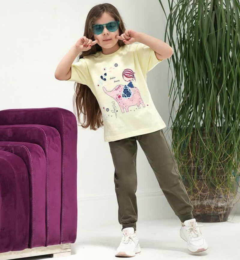 تیشرت شلوار دخترانه طرح فیلی (2تا8سال) - Image 10
