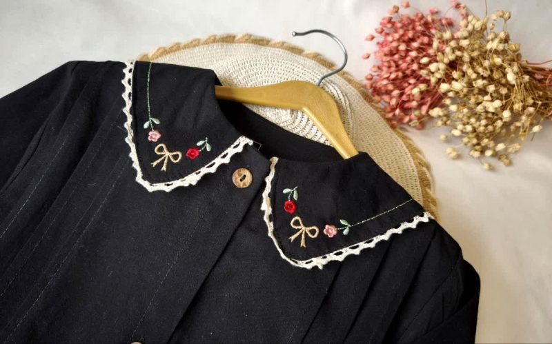 مانتو دخترانه مشکی طرح آرام (10تا18سال) - Image 5
