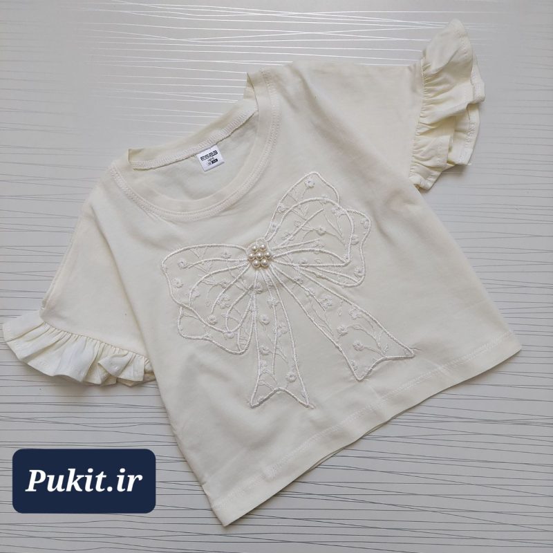 تیشرت دخترانه پاپیون طرح میترا (2 تا 11سال) - Image 4