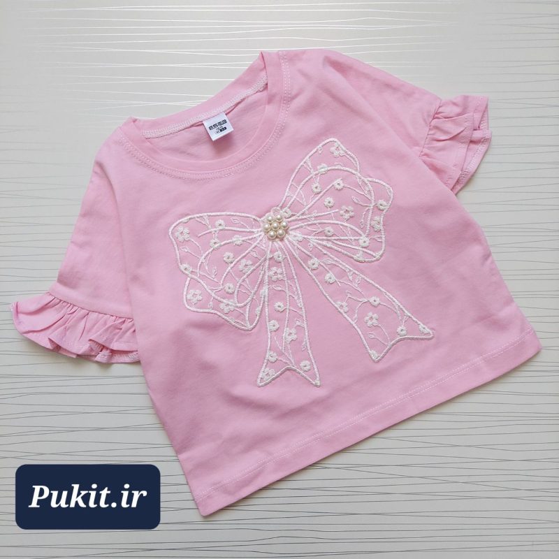 تیشرت دخترانه پاپیون طرح میترا (2 تا 11سال) - Image 3