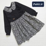 پیراهن آستین بلند دخترانه طرح ترگل (7 تا 13 سال) - Image 8