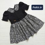 پیراهن آستین کوتاه دخترانه طرح خاتون (2تا10سال)