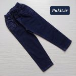 شلوار جین کمرکش اسپرت طرح تک( 6تا15سال)