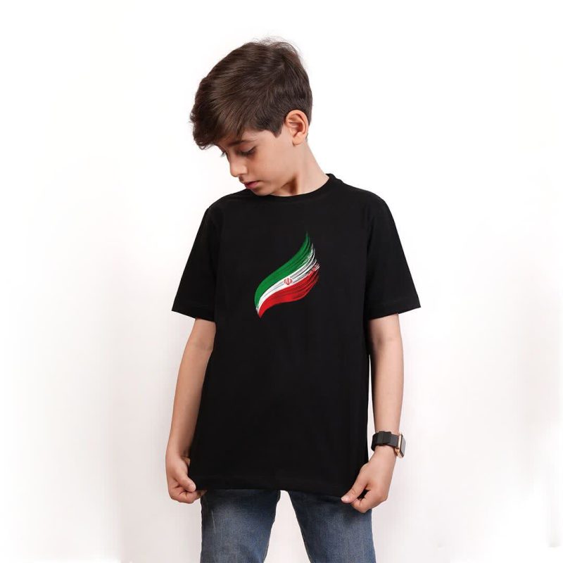 تیشرت تک پسرانه طرح پرچم ایران (2تا16سال) - Image 2