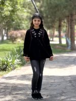 شومیز دخترانه مشکی طرح مروارید (10تا14 سال) - Image 6
