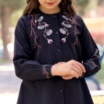 شومیز دخترانه مشکی طرح مروارید (10تا14 سال)