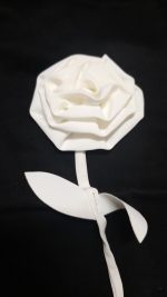 تیشرت تک مشکی دخترانه طرح رز سفید(3تا 12 سال ) - Image 3