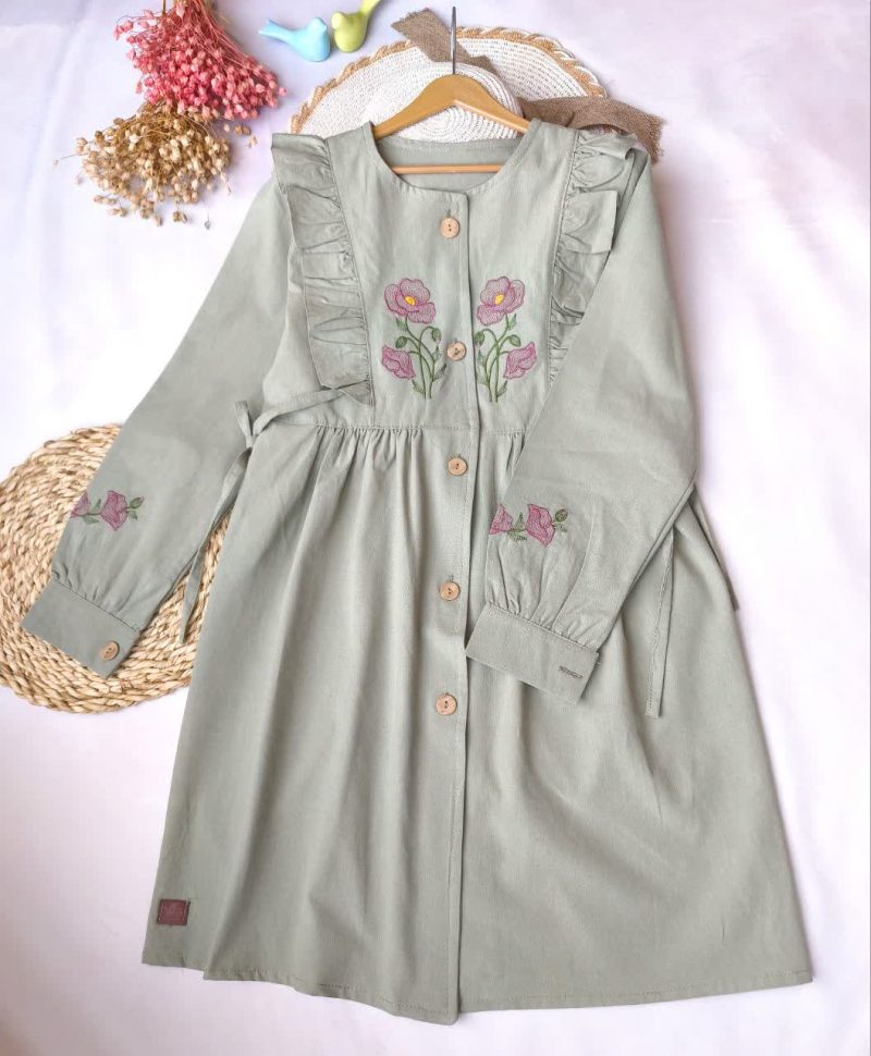 مانتو دخترانه طرح ملیکا (10تا15سال) - Image 5