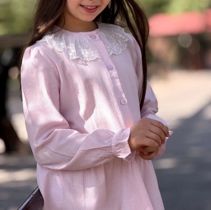 شومیز آستین بلند دخترانه طرح کارینا (8 تا 14 سال) - Image 4