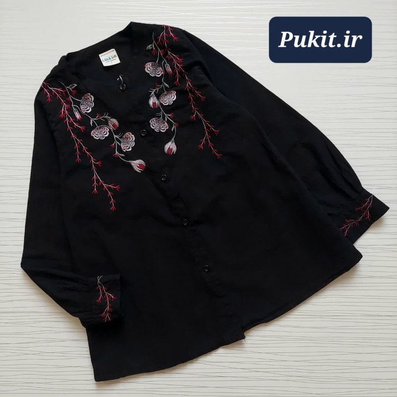 شومیز دخترانه مشکی طرح مروارید (10تا14 سال) - Image 8