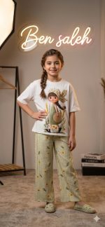 تیشرت شلوار دخترانه طرح هانا(3تا12سال) - Image 6