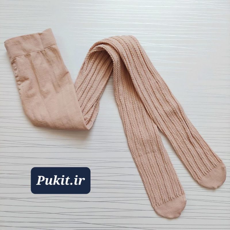 جوراب شلواری گندمی نوجوان طرح فرناز(10تا14سال ) - Image 2