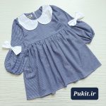 پیراهن آستین بلند دخترانه طرح آنا (3 تا 14) - Image 8