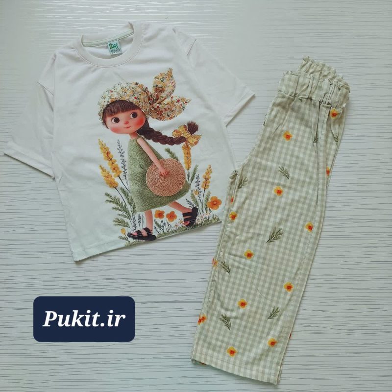 تیشرت شلوار دخترانه طرح هانا(3تا12سال) - Image 8