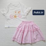 تیشرت دامن دخترانه طرح صدف دریا (2تا10سال) - Image 6