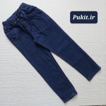 شلوار جین کمرکش اسپرت طرح تک( 6تا18سال)