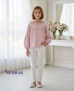 شومیز آستین بلند دخترانه طرح دلارام (3 تا 12 سال) - Image 6