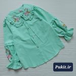 شومیز آستین بلند دخترانه طرح روشنک ( 10تا 16 سال) - Image 4