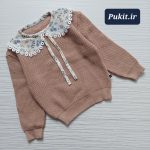 بلوز دخترانه بافت بسکوییتی طرح نیکا (1 تا 10سال) - Image 7