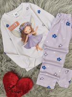 بلوز شلوار دخترانه طرح ملکا (2 تا 11 سال) - Image 4