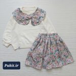بلوز دامن دخترانه طرح باغ گل(۲ تا 9 سال) - Image 3