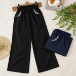 شلوار گلدوزی دخترانه طرح گلایل(10تا14سال)
