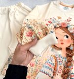 بلوز شلوار دخترانه طرح تاج گل(8 تا 12سال) - تصویر 3